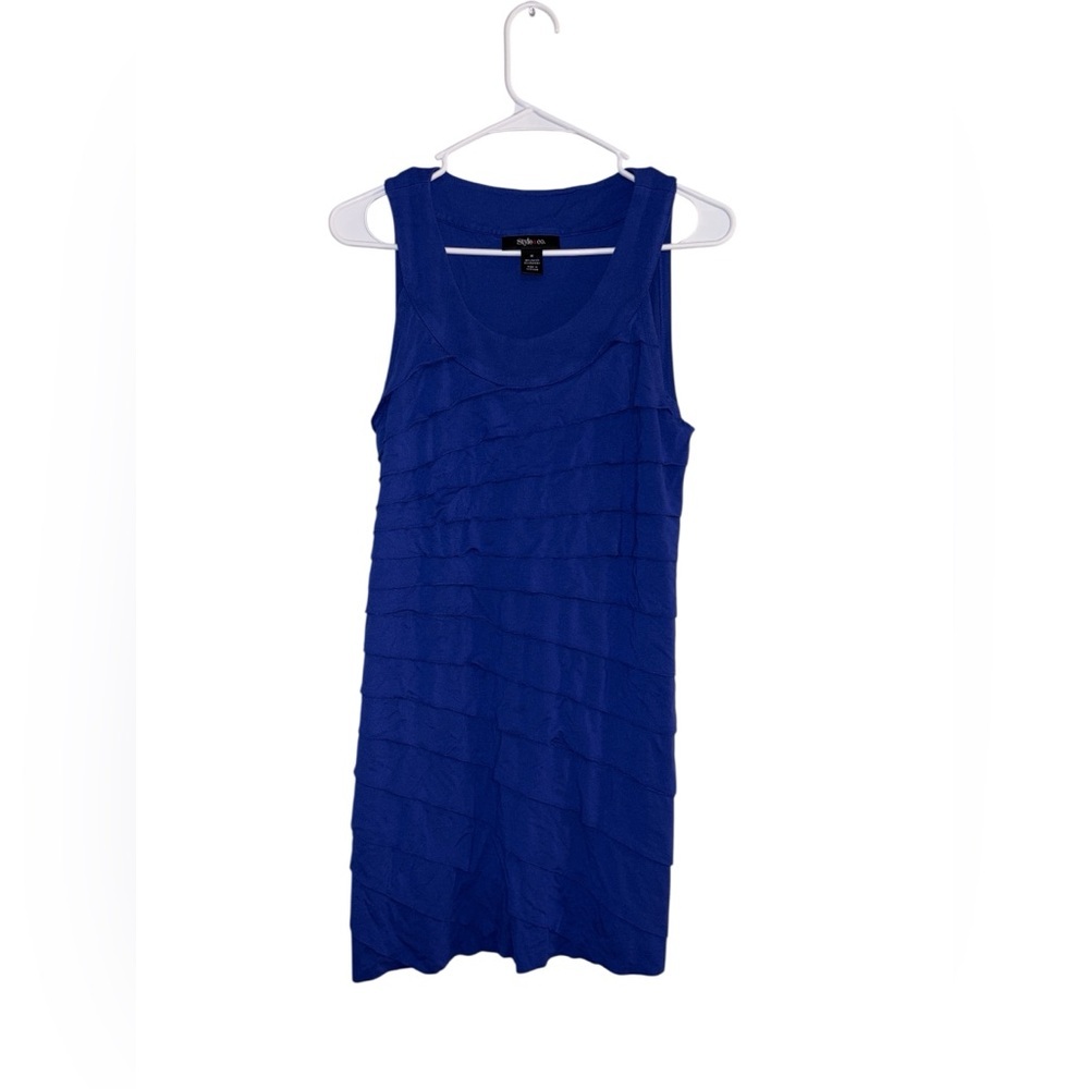 Style & Co. Blue Sleeveless Dress Size M